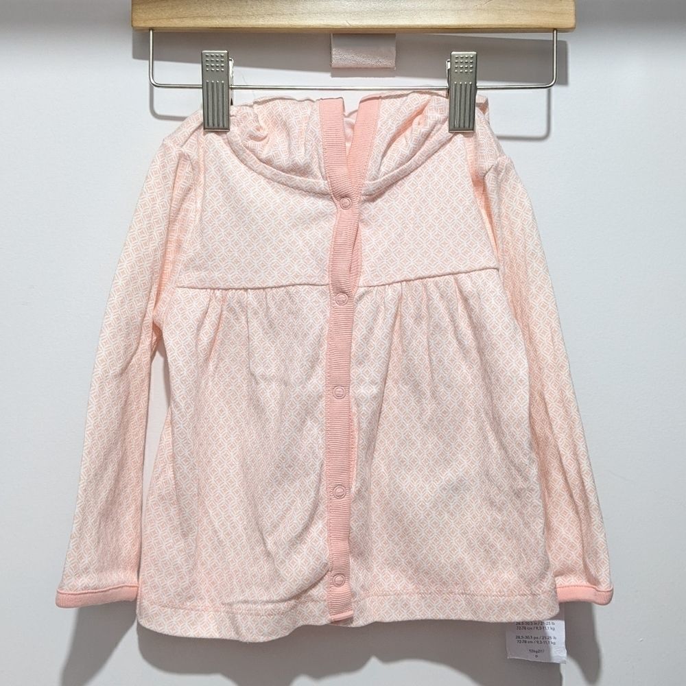 Nwt CARTER'S cotton hoodie 12 month peach hoodie @E